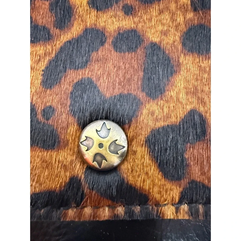 Patricia Nash, Rivalta‎ Crossbody Bag Leather LEOPARD CALF HAIR NWTS EXTRA SMALL